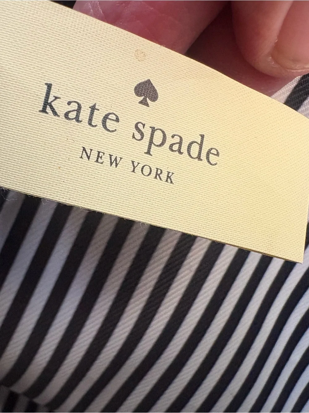 kate spade Navy and cream two handle Tote Bag with crossbody strap. Cameron S338